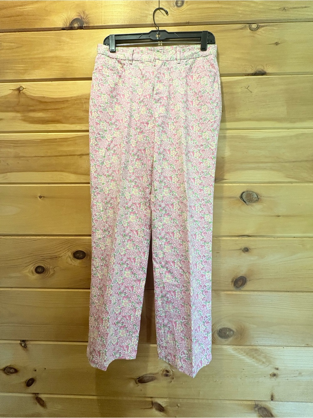Ralph Lauren Pink Floral Straight-Leg Chinos